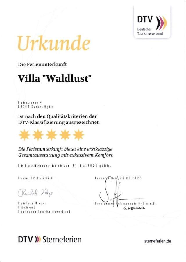 Villa Waldlust - 5 Sterne - 2 Schlafzimmer Kurort Oybin Ngoại thất bức ảnh